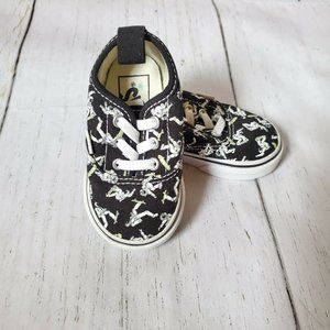 Vans Childrens Toddler Astronaut BlackNwhite Glows in Dark Size 4 Rare EUC